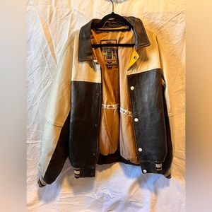 vintage American spirit oversized leather jacket